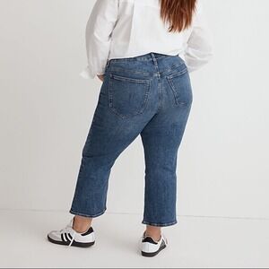Madewell Cali Demi Boot Jeans High Rise Crop Denim Blue‎ Womens Plus Sz 28W NEW